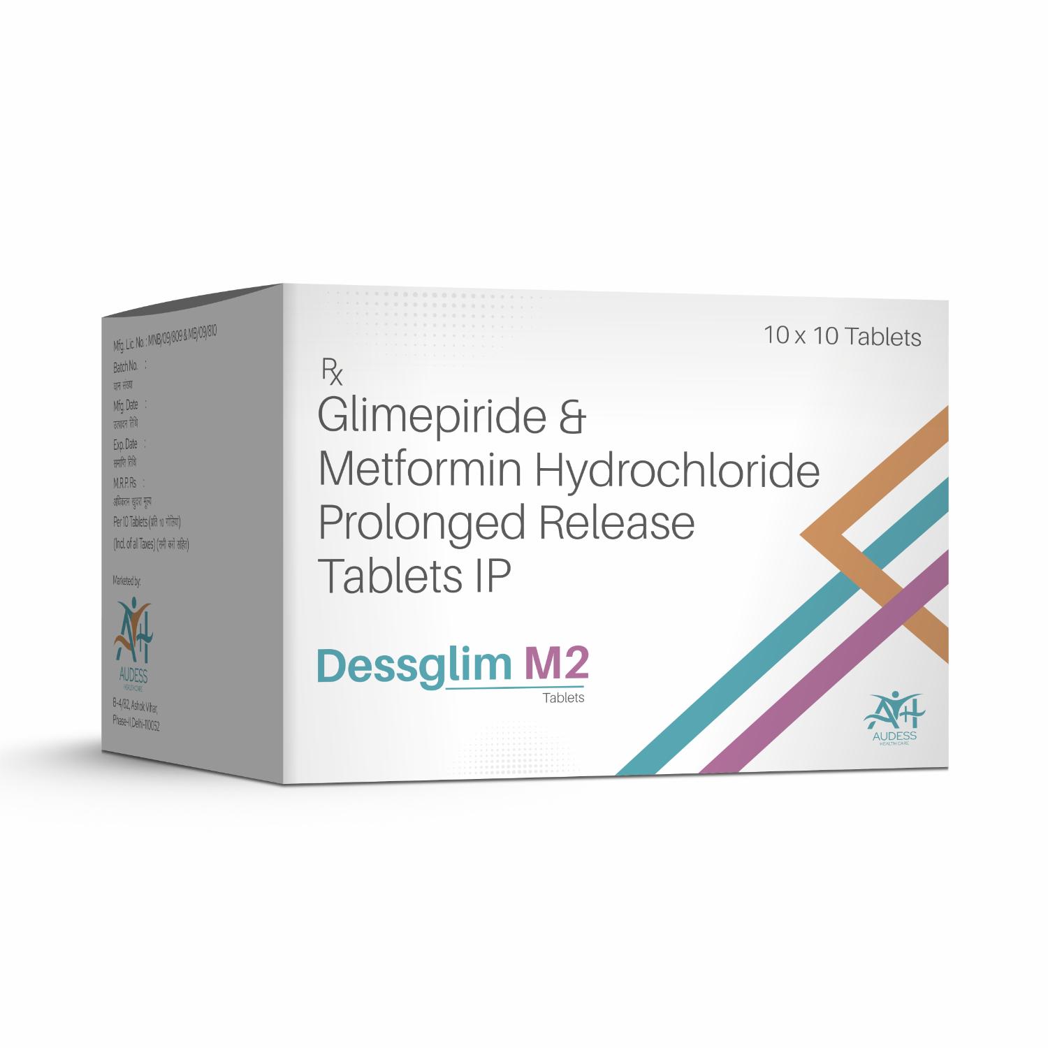 Glimepiride & Metformin Hydrochloride Prolonged Release Tablets IP - Dessglim M2 - Audess Health Care