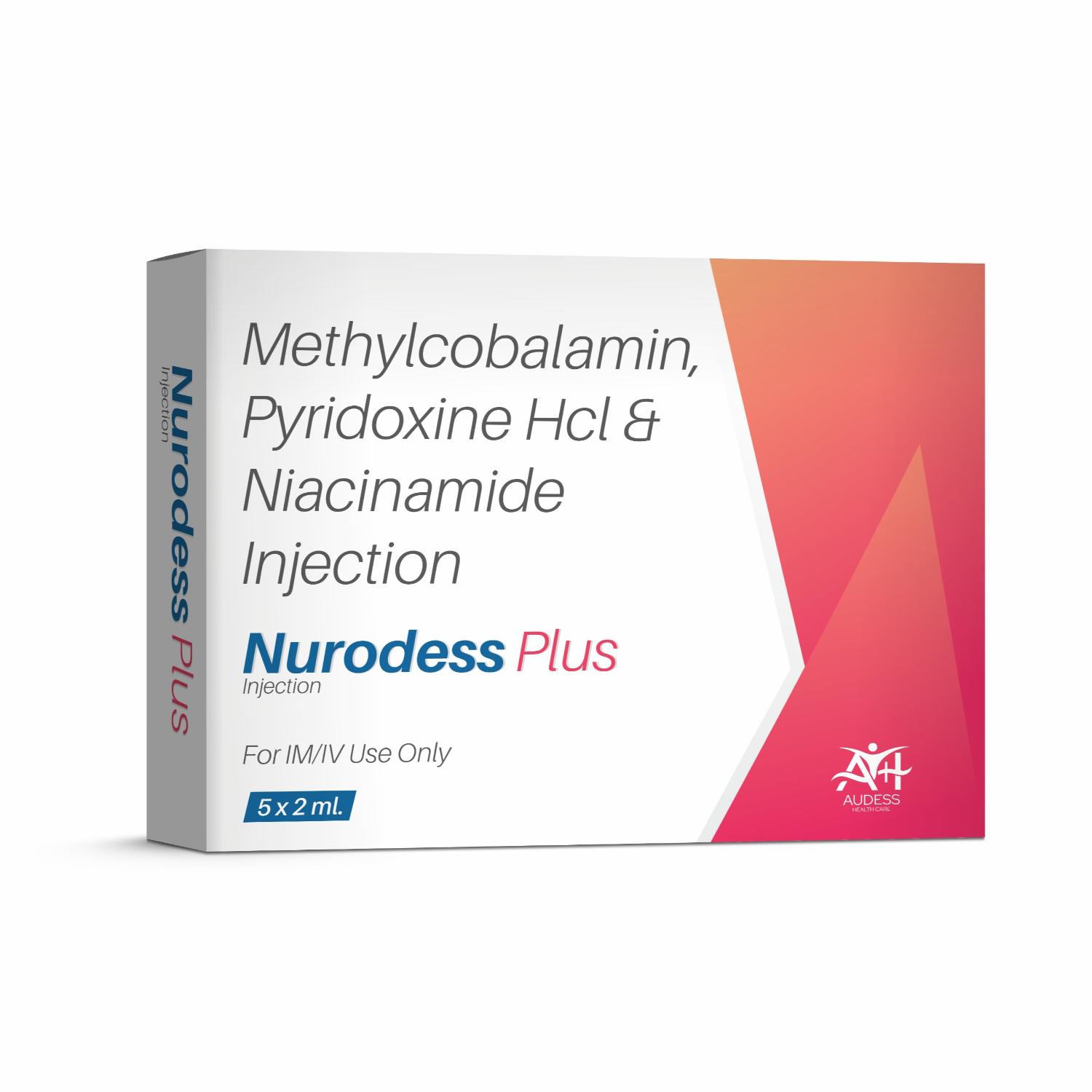Methylcobalamin, Pyridoxine HCl & Nicotinamide Injection - Nurodess-Plus - Audess Health Care