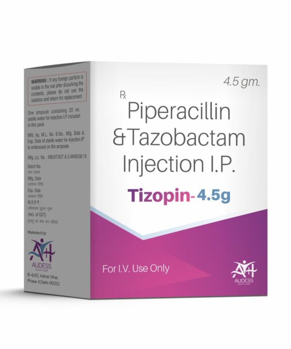 Piperacillin & Tazobactam Injection IP - Tizopin 4.5g - Audess Health Care