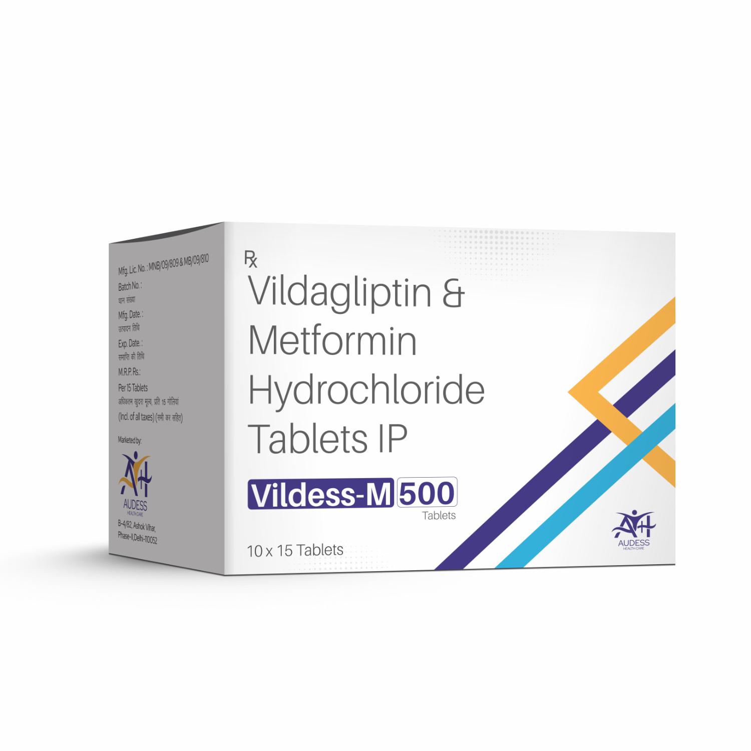 Vildagliptin & Metformin Hydrochloride Tablets IP - Vildess M - Audess Health Care