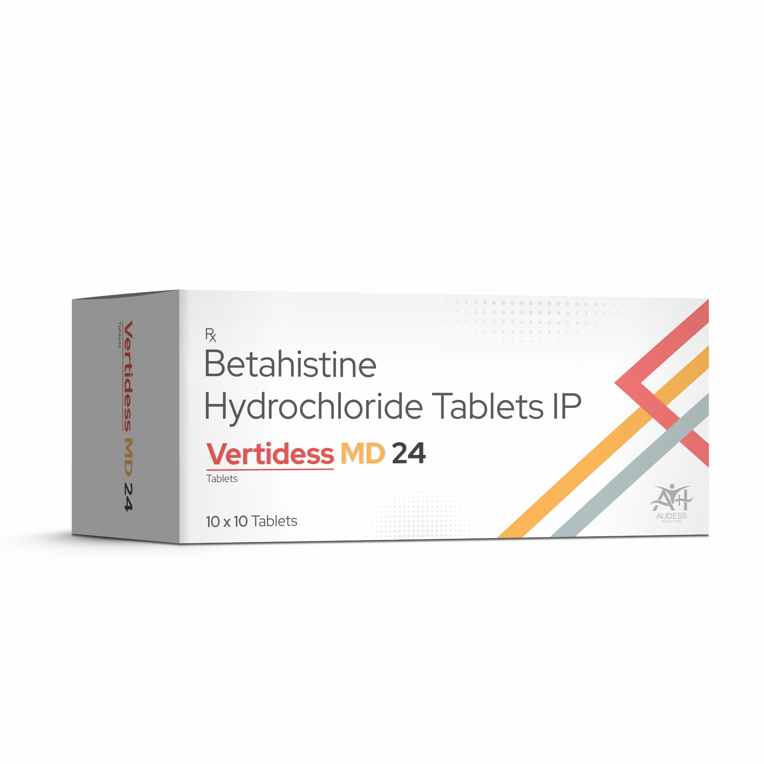 Betahistine Hydrochloride IP 24 MG Tablets - Vertidess MD 24 - Audess Health Care