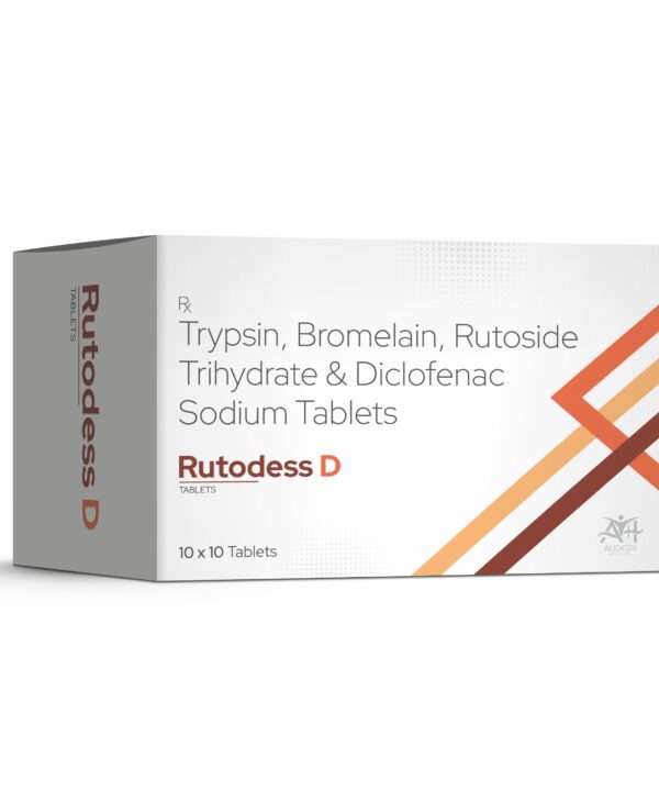 Trypsin, Bromelain, Rutoside Trihydrate & Diclofenac Sodium Tablets - Rutodess D - Audess Healthcare